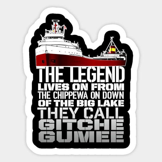 American Lakes vintage legend  2 Sticker by yasine-bono